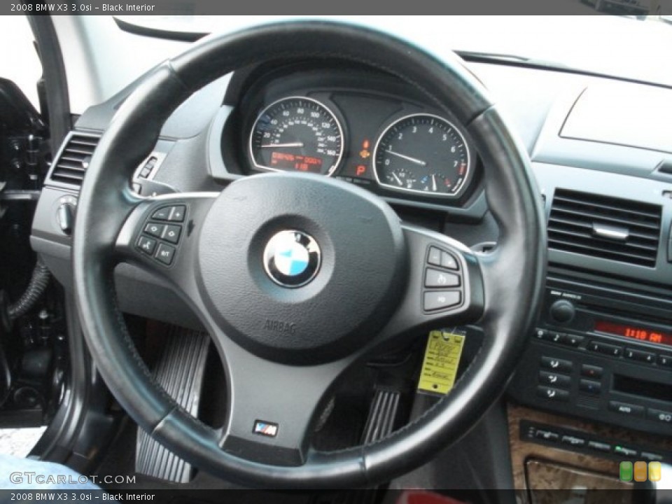 Black Interior Steering Wheel for the 2008 BMW X3 3.0si #72669904