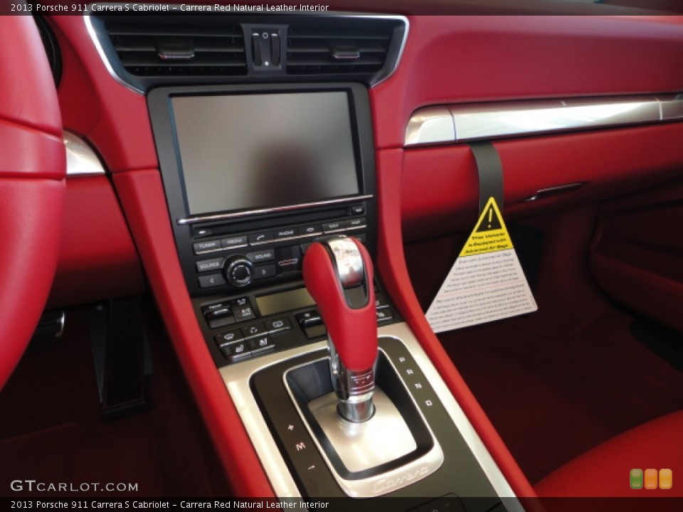 Carrera Red Natural Leather Interior Transmission for the 2013 Porsche 911 Carrera S Cabriolet #72671365