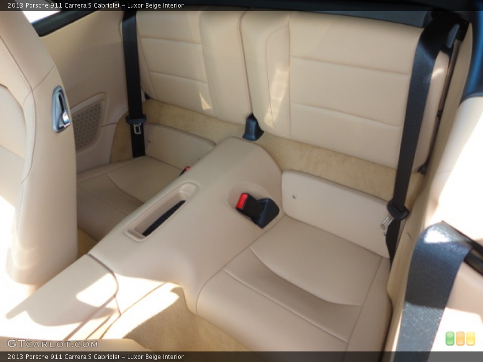 Luxor Beige Interior Rear Seat for the 2013 Porsche 911 Carrera S Cabriolet #72671611
