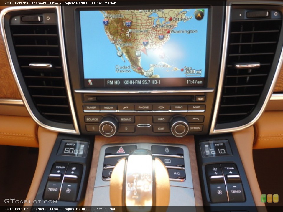 Cognac Natural Leather Interior Navigation for the 2013 Porsche Panamera Turbo #72673089
