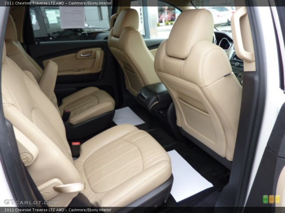 Cashmere/Ebony Interior Rear Seat for the 2011 Chevrolet Traverse LTZ AWD #72673546