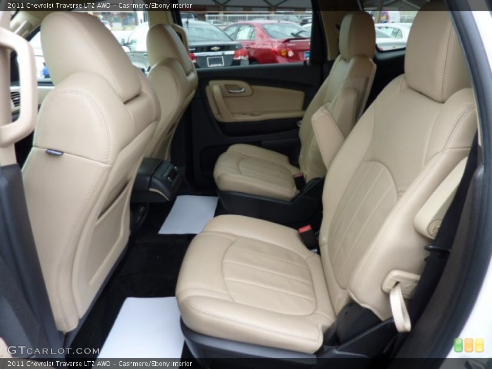 Cashmere/Ebony Interior Rear Seat for the 2011 Chevrolet Traverse LTZ AWD #72673612