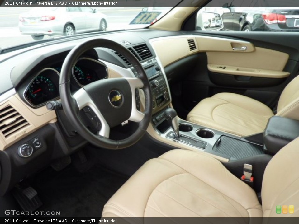 Cashmere/Ebony 2011 Chevrolet Traverse Interiors