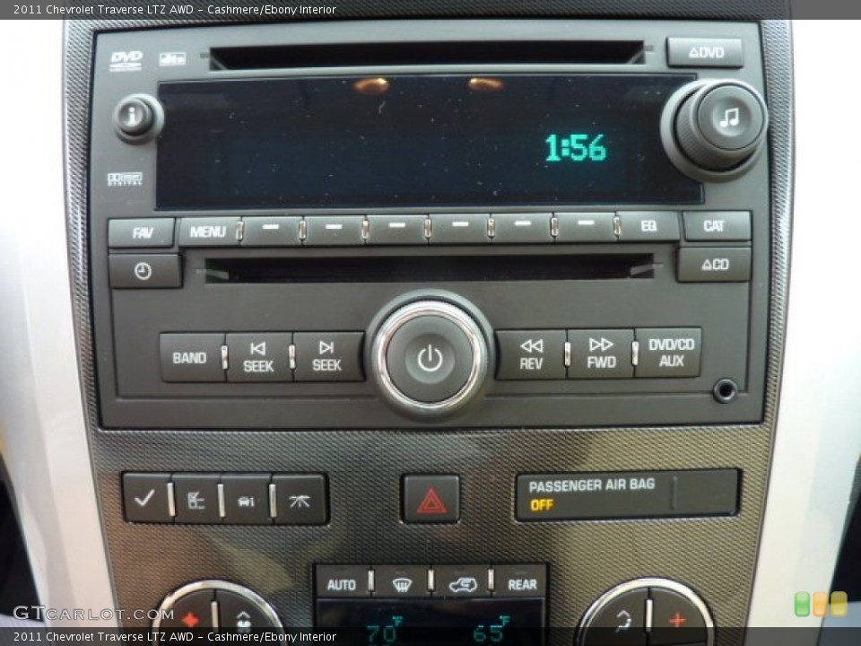 Cashmere/Ebony Interior Audio System for the 2011 Chevrolet Traverse LTZ AWD #72673744