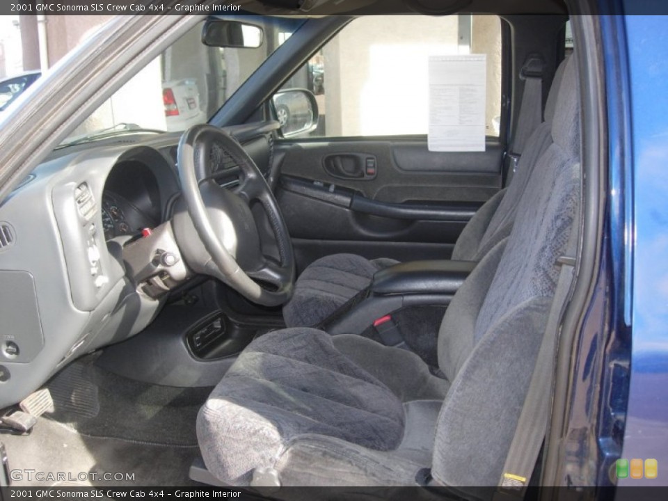 Graphite Interior Front Seat for the 2001 GMC Sonoma SLS Crew Cab 4x4 #72676557