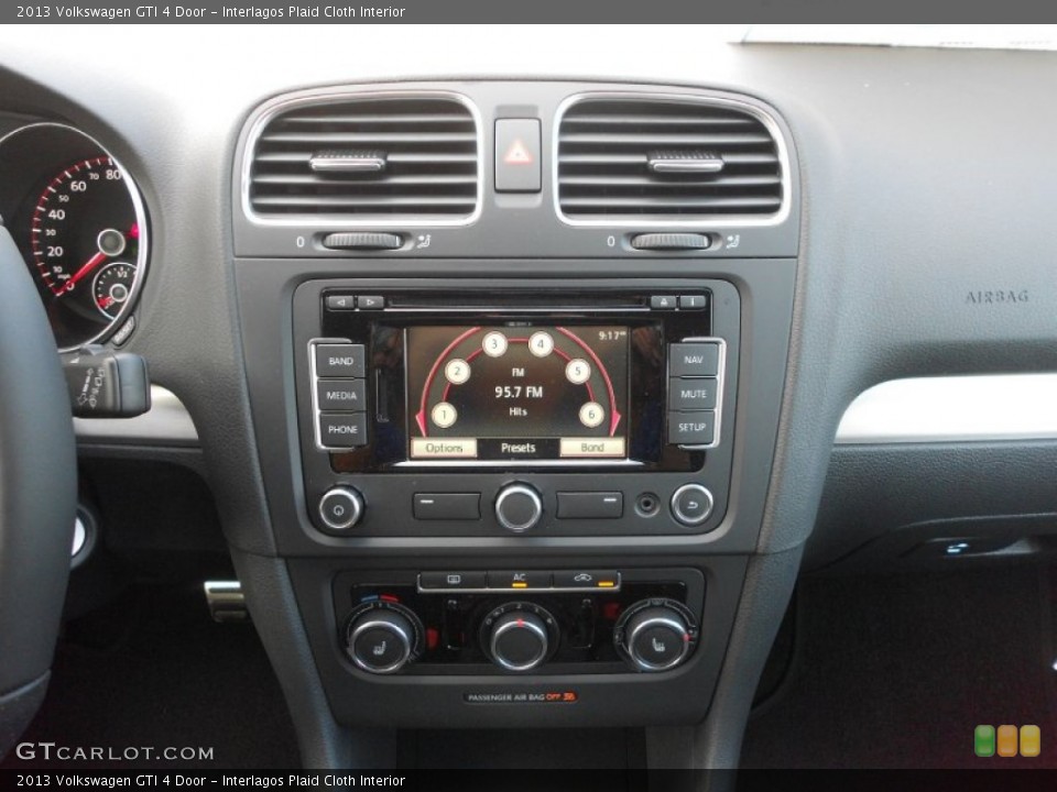 Interlagos Plaid Cloth Interior Controls for the 2013 Volkswagen GTI 4 Door #72678933
