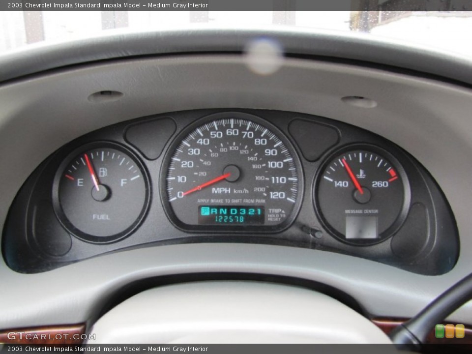 Medium Gray Interior Gauges for the 2003 Chevrolet Impala  #72679405