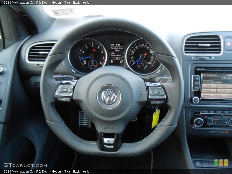 Titan Black Interior Steering Wheel for the 2013 Volkswagen Golf R 2 Door 4Motion #72679932