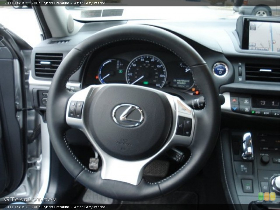 Water Gray Interior Steering Wheel for the 2011 Lexus CT 200h Hybrid Premium #72680316