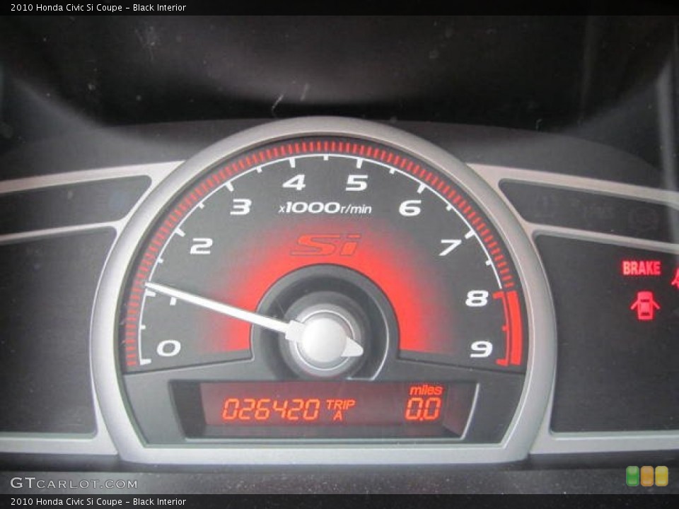 Black Interior Gauges for the 2010 Honda Civic Si Coupe #72681478