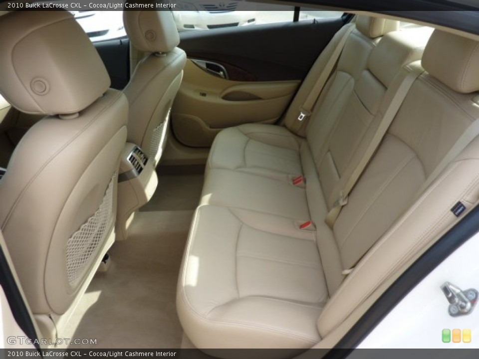 Cocoa/Light Cashmere Interior Rear Seat for the 2010 Buick LaCrosse CXL #72682873