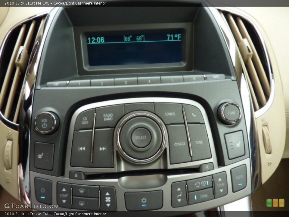 Cocoa/Light Cashmere Interior Controls for the 2010 Buick LaCrosse CXL #72683062