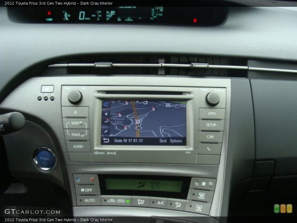 Dark Gray Interior Navigation for the 2012 Toyota Prius 3rd Gen Two Hybrid #72683782