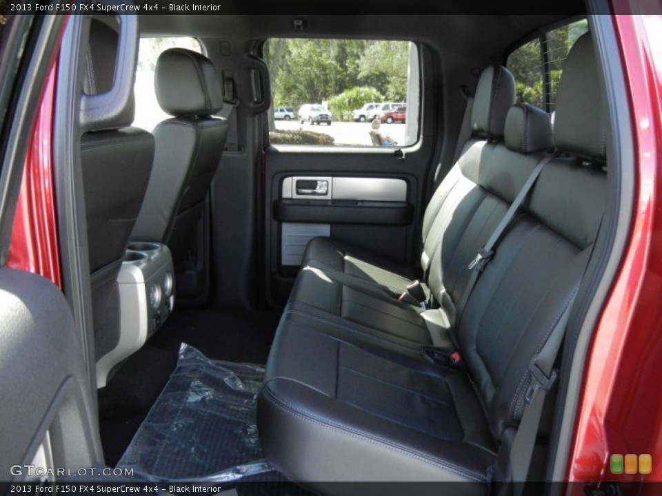 Black Interior Rear Seat for the 2013 Ford F150 FX4 SuperCrew 4x4 #72683844