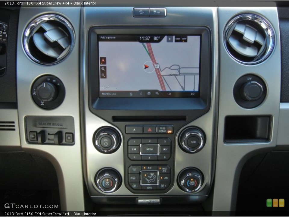 Black Interior Navigation for the 2013 Ford F150 FX4 SuperCrew 4x4 #72683905
