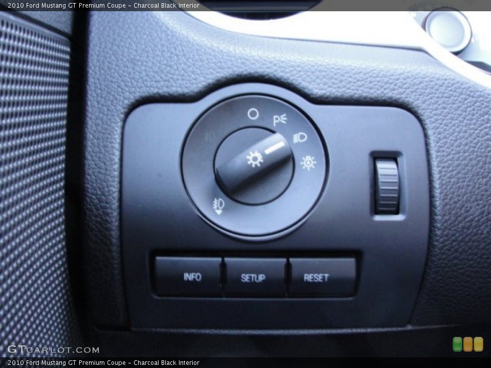 Charcoal Black Interior Controls for the 2010 Ford Mustang GT Premium Coupe #72683911