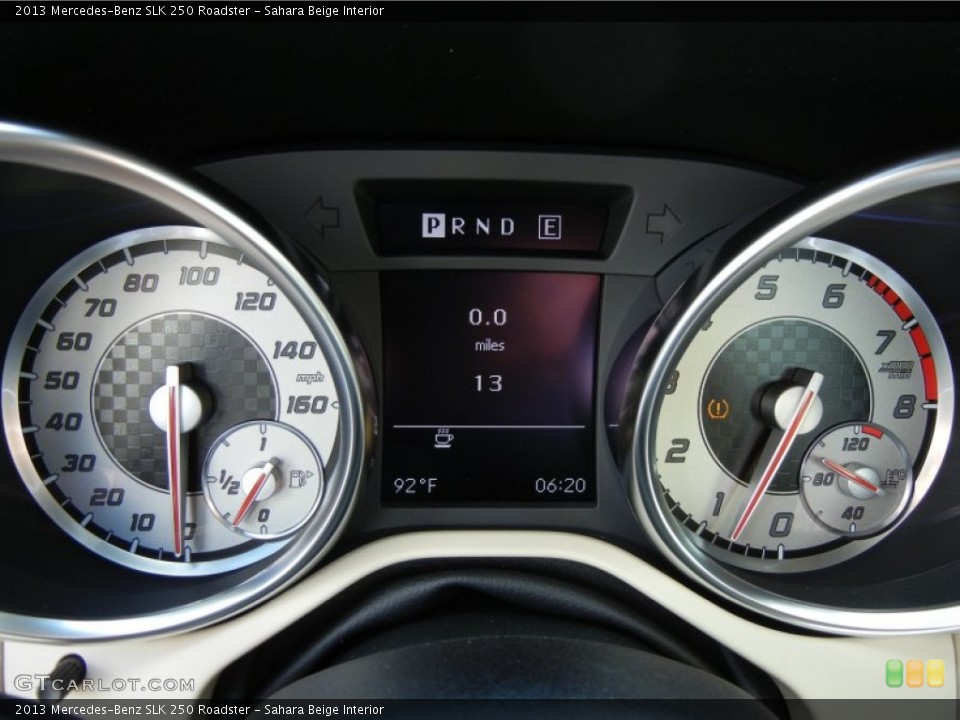 Sahara Beige Interior Gauges for the 2013 Mercedes-Benz SLK 250 Roadster #72685023