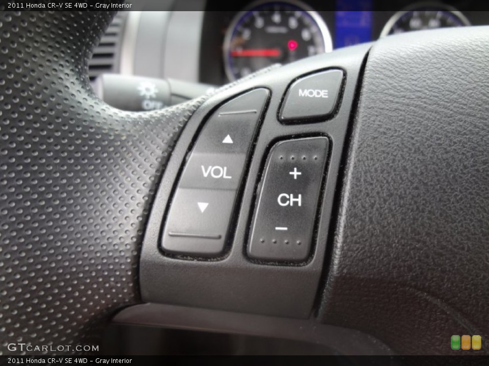 Gray Interior Controls for the 2011 Honda CR-V SE 4WD #72685301