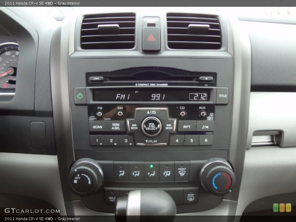 Gray Interior Controls for the 2011 Honda CR-V SE 4WD #72685402