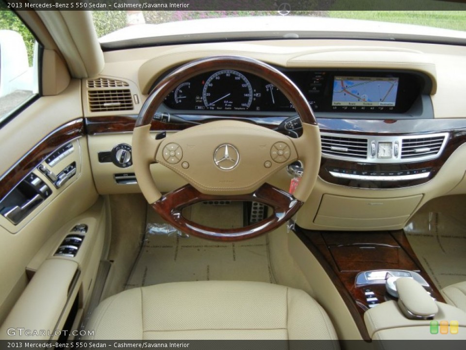 Cashmere/Savanna Interior Dashboard for the 2013 Mercedes-Benz S 550 Sedan #72685870