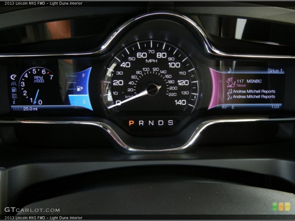 Light Dune Interior Gauges for the 2013 Lincoln MKS FWD #72686215