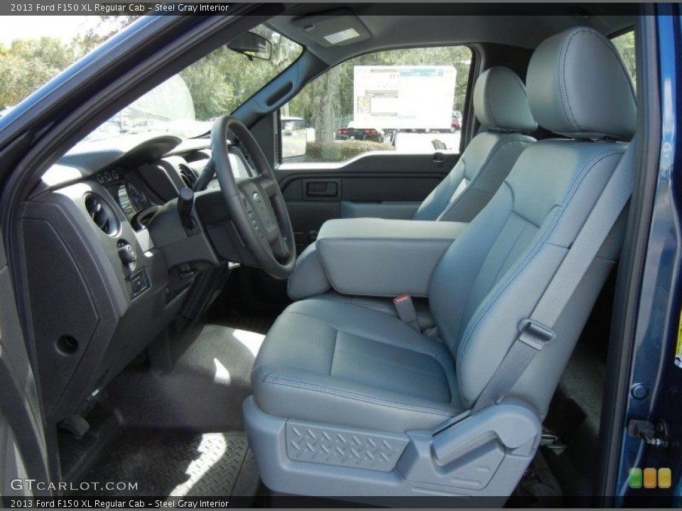 Steel Gray Interior Front Seat for the 2013 Ford F150 XL Regular Cab #72686419