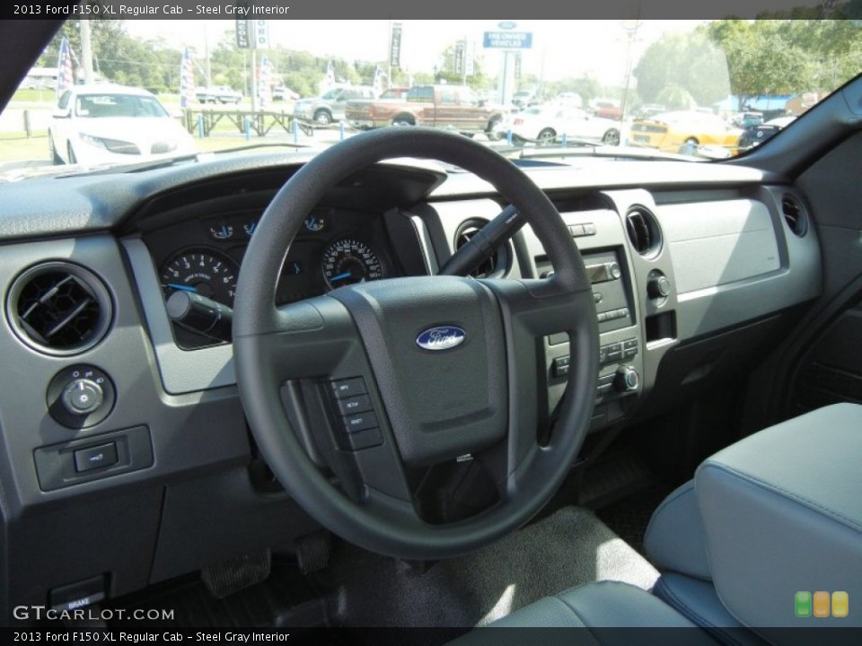 Steel Gray Interior Dashboard for the 2013 Ford F150 XL Regular Cab #72686439