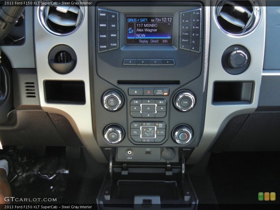 Steel Gray Interior Controls for the 2013 Ford F150 XLT SuperCab #72687013