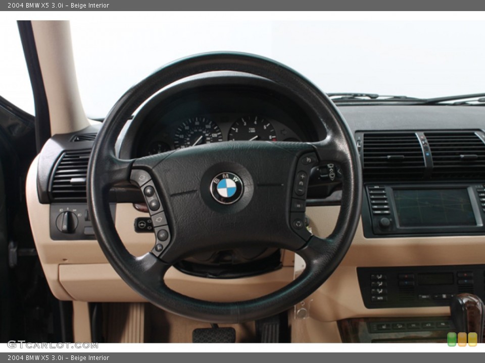 Beige Interior Steering Wheel for the 2004 BMW X5 3.0i #72688237