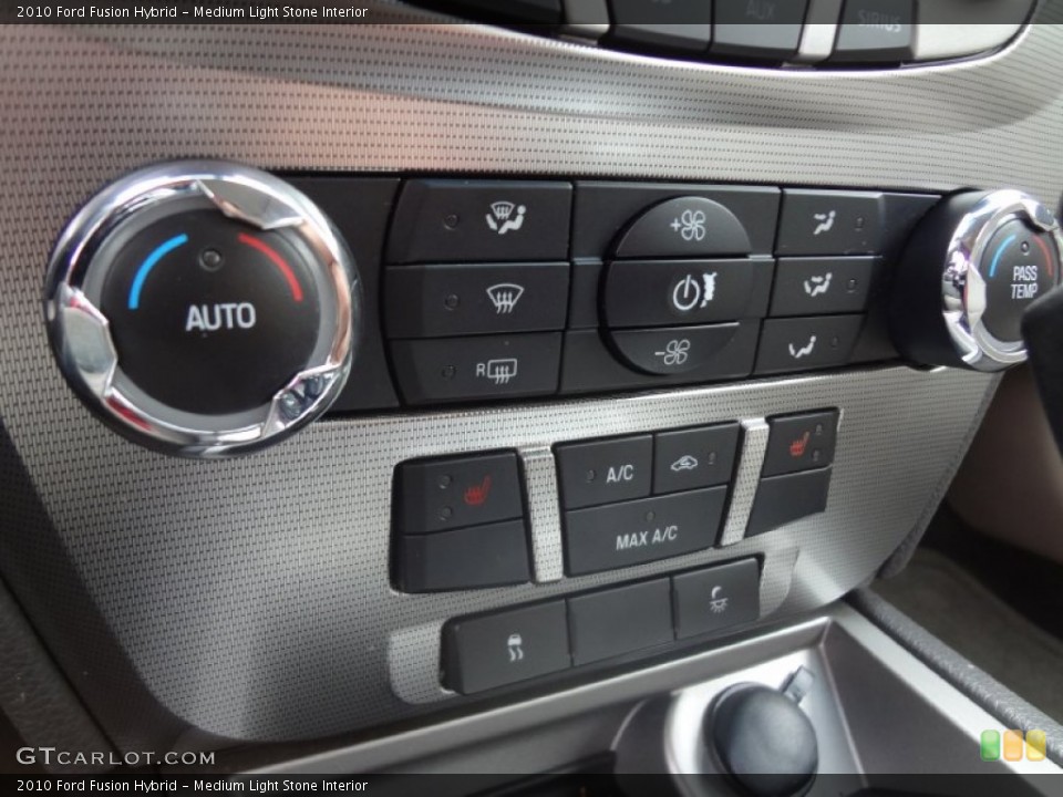 Medium Light Stone Interior Controls for the 2010 Ford Fusion Hybrid #72688327