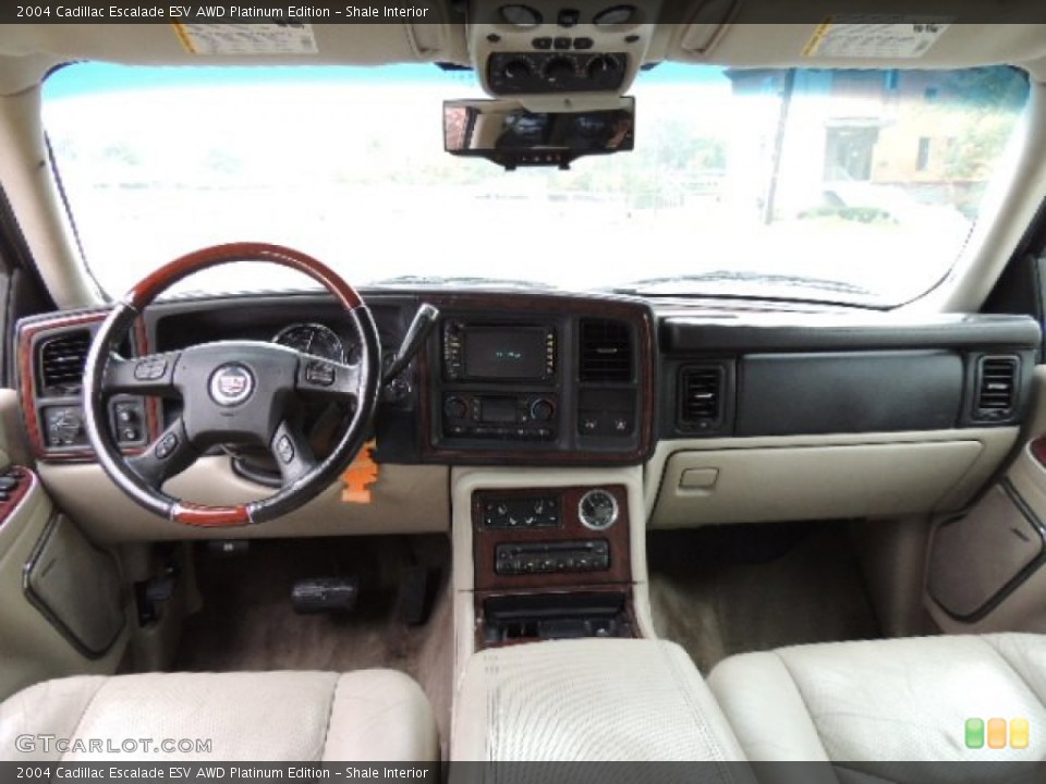 Shale Interior Dashboard for the 2004 Cadillac Escalade ESV AWD Platinum Edition #72688904