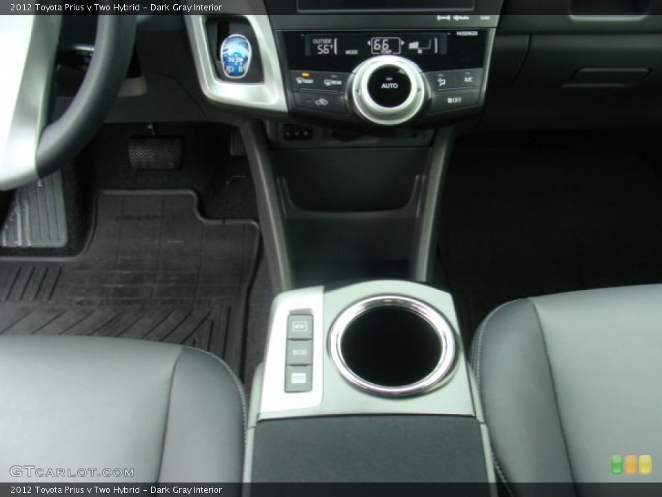 Dark Gray Interior Controls for the 2012 Toyota Prius v Two Hybrid #72688905