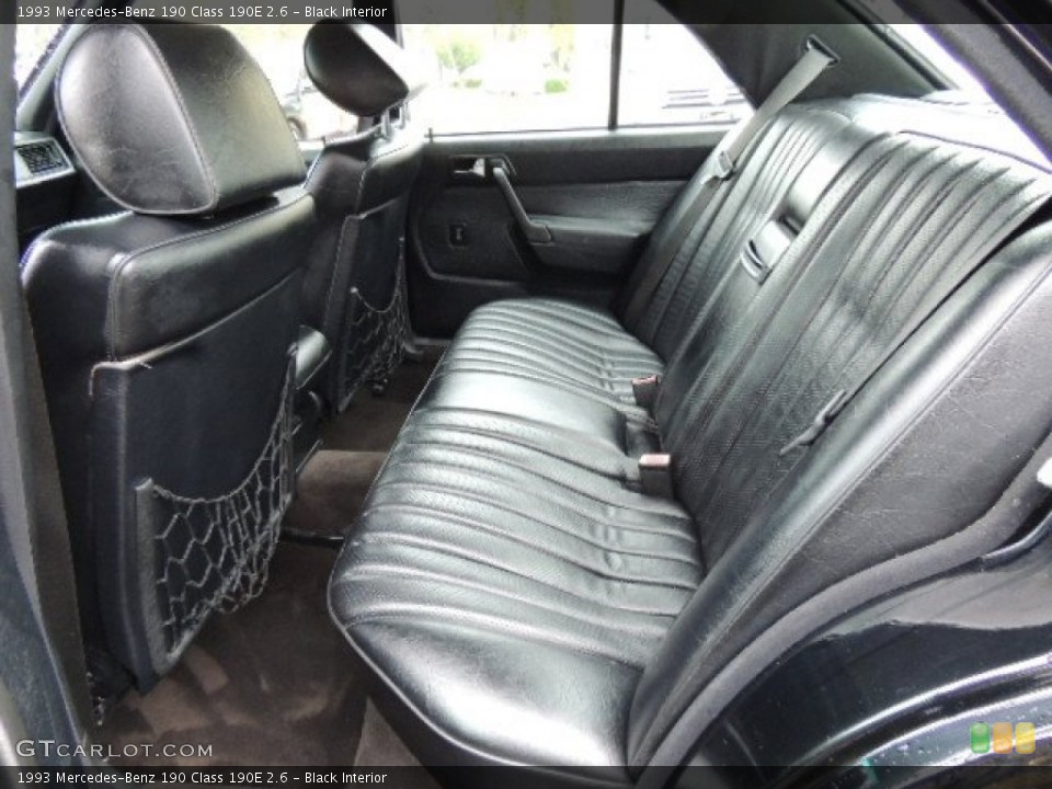 Black Interior Rear Seat for the 1993 Mercedes-Benz 190 Class 190E 2.6 #72689887