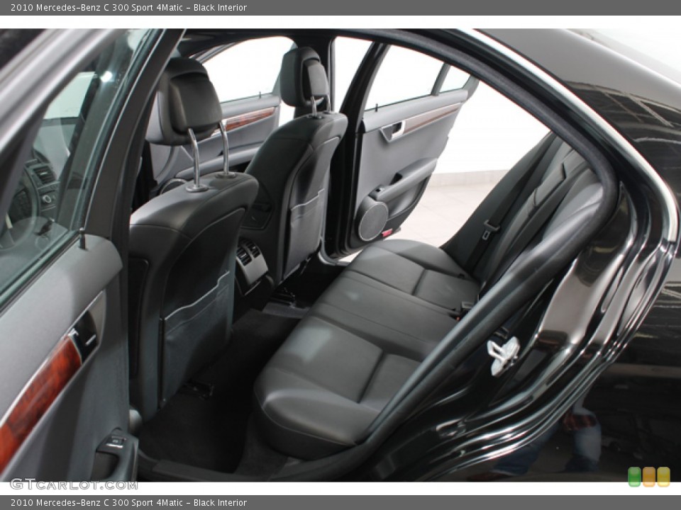 Black Interior Rear Seat for the 2010 Mercedes-Benz C 300 Sport 4Matic #72691144