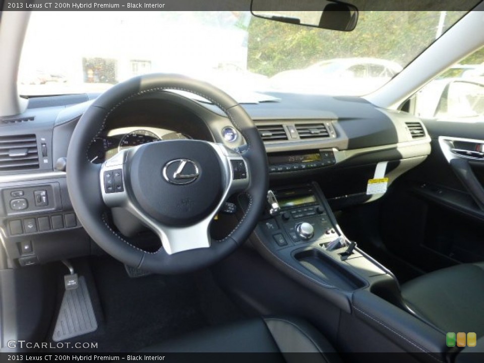 Black Interior Dashboard for the 2013 Lexus CT 200h Hybrid Premium #72692140