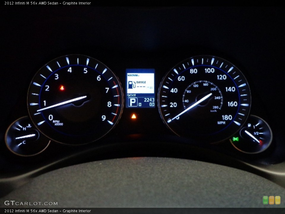 Graphite Interior Gauges for the 2012 Infiniti M 56x AWD Sedan #72692710