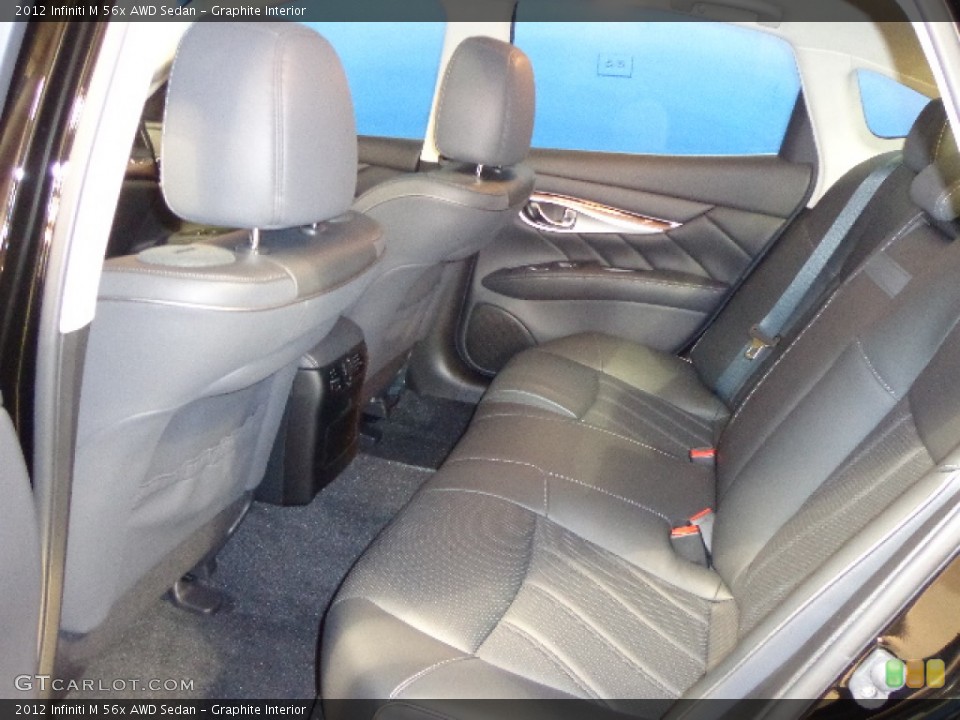 Graphite Interior Rear Seat for the 2012 Infiniti M 56x AWD Sedan #72692794