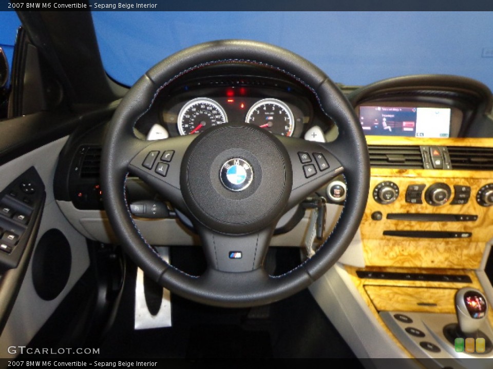 Sepang Beige Interior Steering Wheel for the 2007 BMW M6 Convertible #72693262