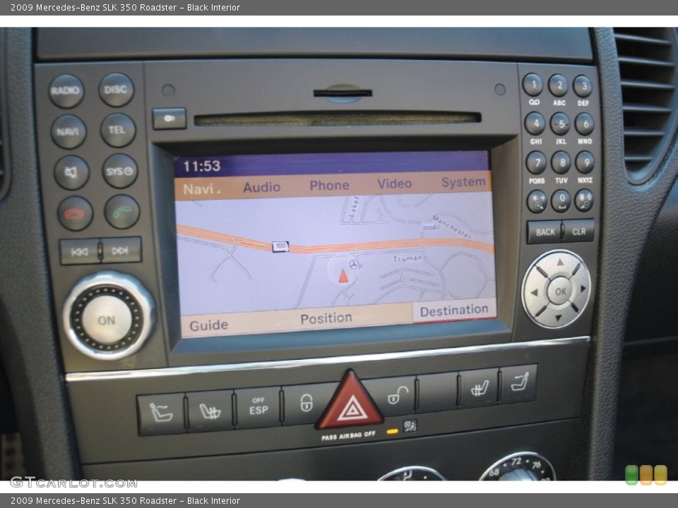 Black Interior Navigation for the 2009 Mercedes-Benz SLK 350 Roadster #72697139