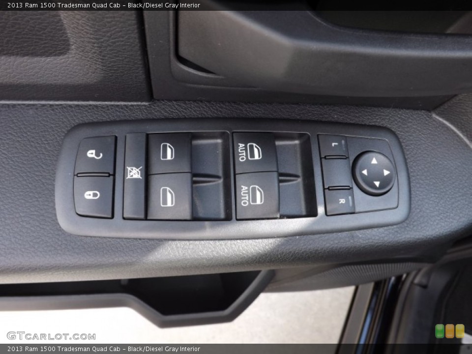 Black/Diesel Gray Interior Controls for the 2013 Ram 1500 Tradesman Quad Cab #72699448