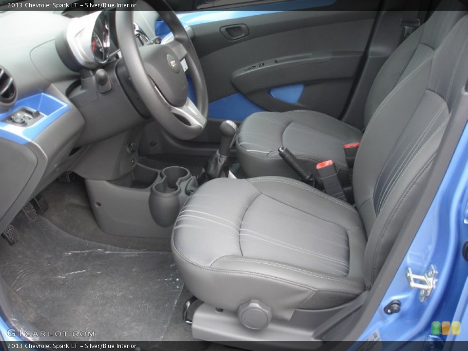 Silver/Blue Interior Photo for the 2013 Chevrolet Spark LT #72700495