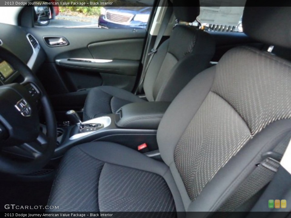 Black Interior Front Seat for the 2013 Dodge Journey American Value Package #72701044