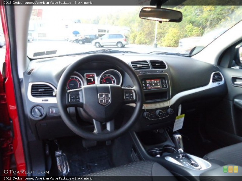 Black Interior Dashboard for the 2013 Dodge Journey American Value Package #72701062