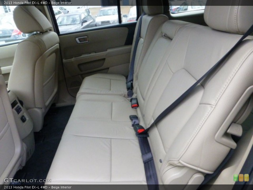 Beige Interior Rear Seat for the 2013 Honda Pilot EX-L 4WD #72701395