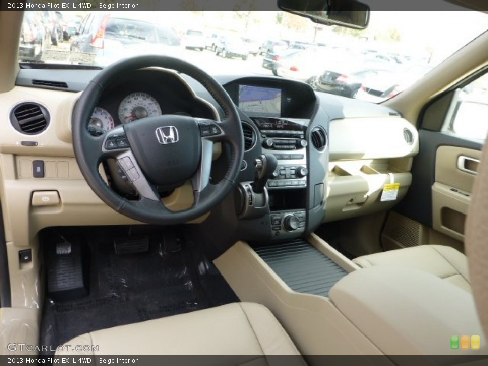 Beige Interior Prime Interior for the 2013 Honda Pilot EX-L 4WD #72701749