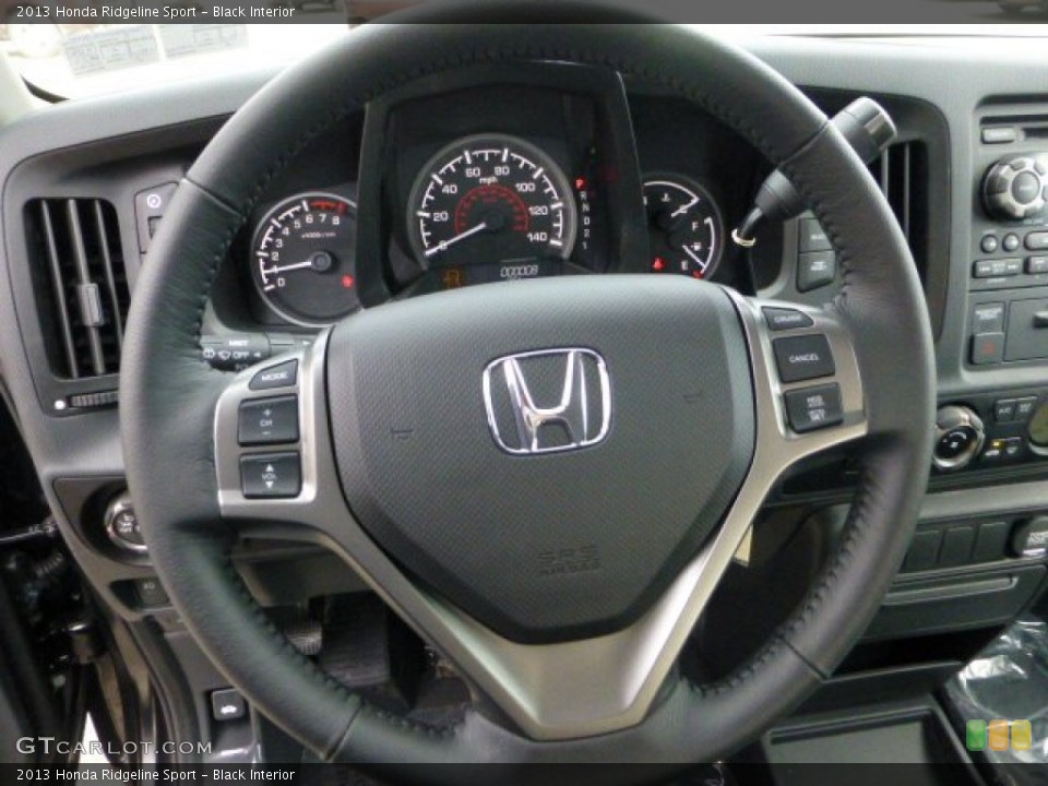 Black Interior Steering Wheel for the 2013 Honda Ridgeline Sport #72701947