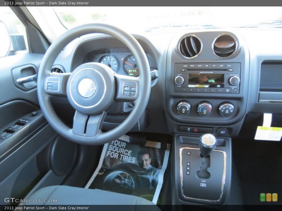 Dark Slate Gray Interior Dashboard for the 2013 Jeep Patriot Sport #72702910