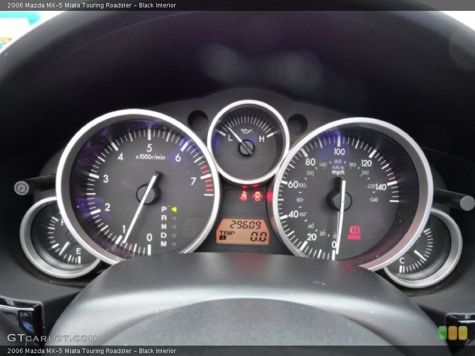 Black Interior Gauges for the 2006 Mazda MX-5 Miata Touring Roadster #72707036