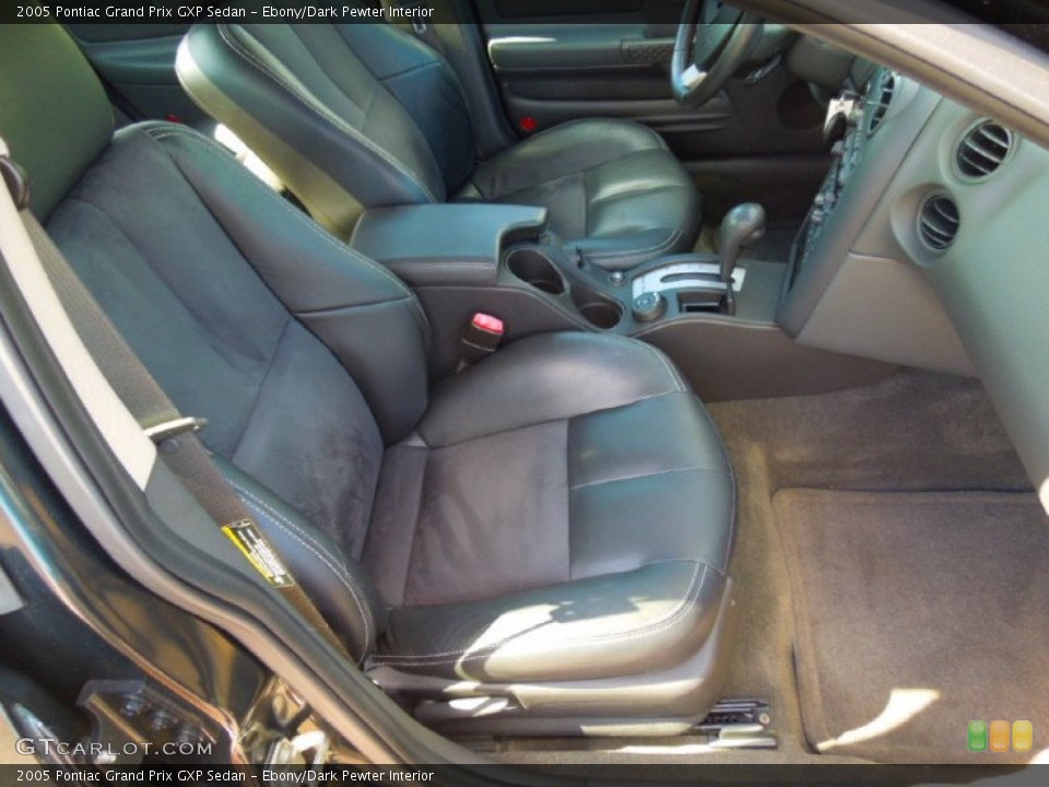 Ebony/Dark Pewter Interior Front Seat for the 2005 Pontiac Grand Prix GXP Sedan #72707925