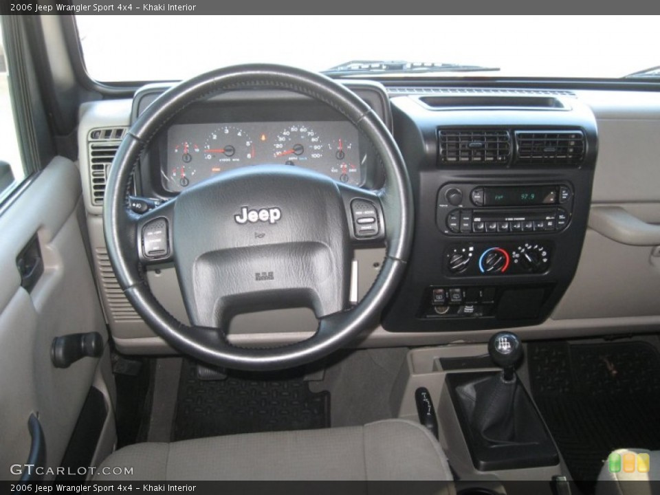 Khaki Interior Dashboard for the 2006 Jeep Wrangler Sport 4x4 #72708542